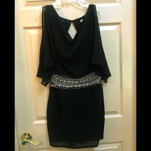 Arden B. Black, Blingy, sexy, lined dress. Sz S